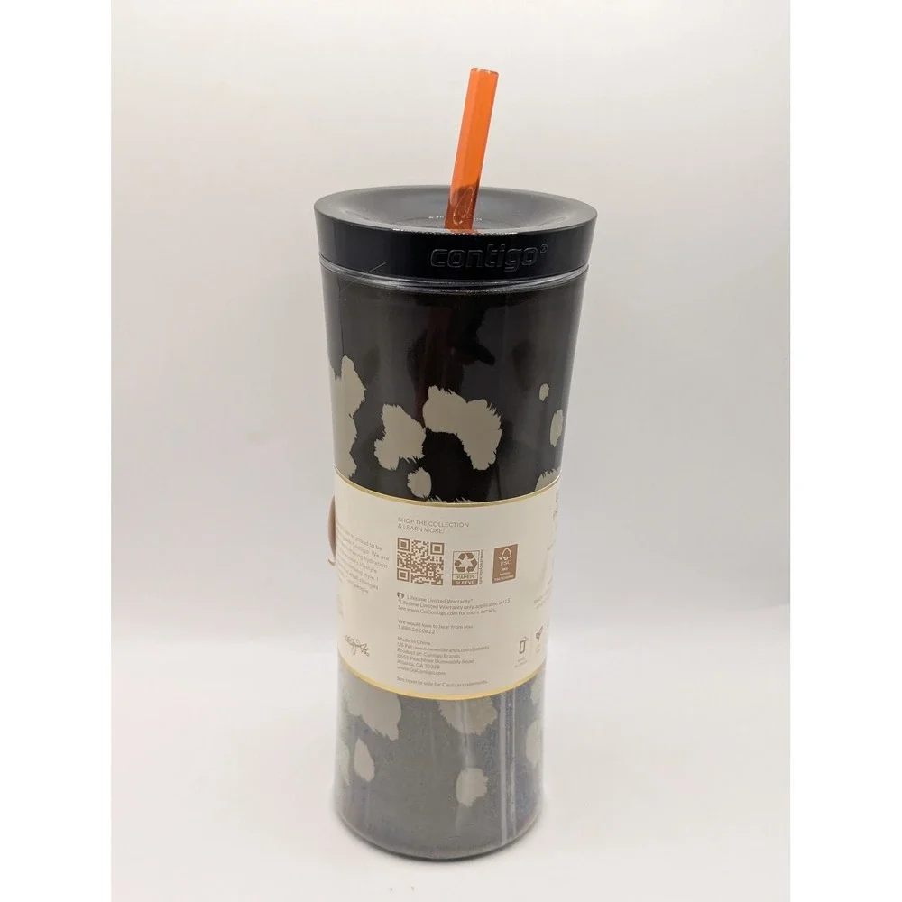Contigo Ally Love Streeterville Shake & Go Tumbler 20oz Animal‎ Print Black Grey